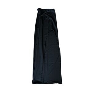 Edges of Her Black Asymmetrical Maxi Skirt Side Slit Medium